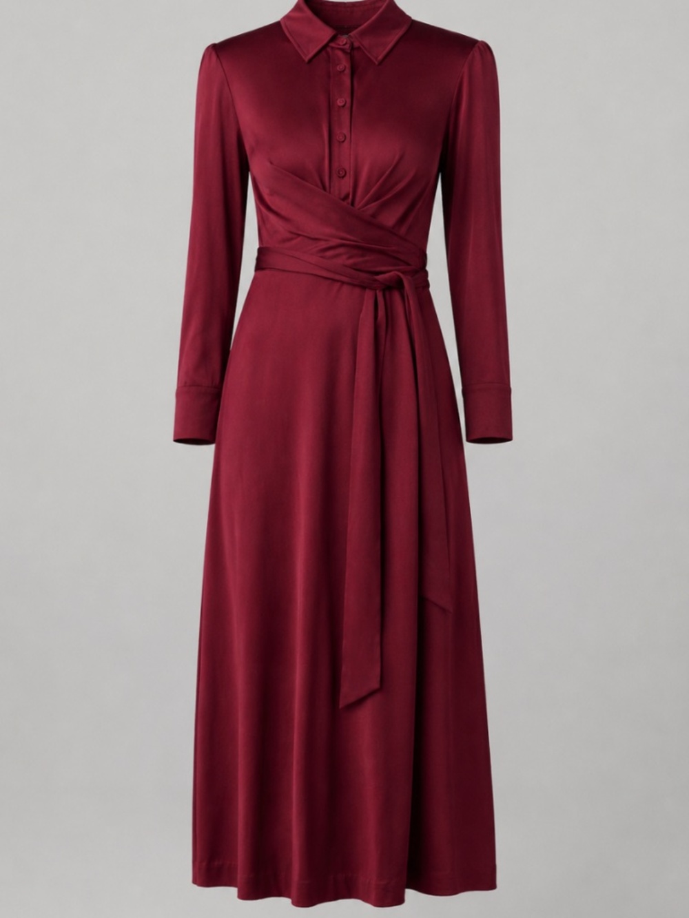 DVF Sana Two Wrap midi dress in WINE PINK size XL